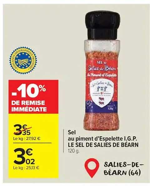 Sel au piment d’Espelette I.G.P. LE SEL DE SALIES DE BÉARN