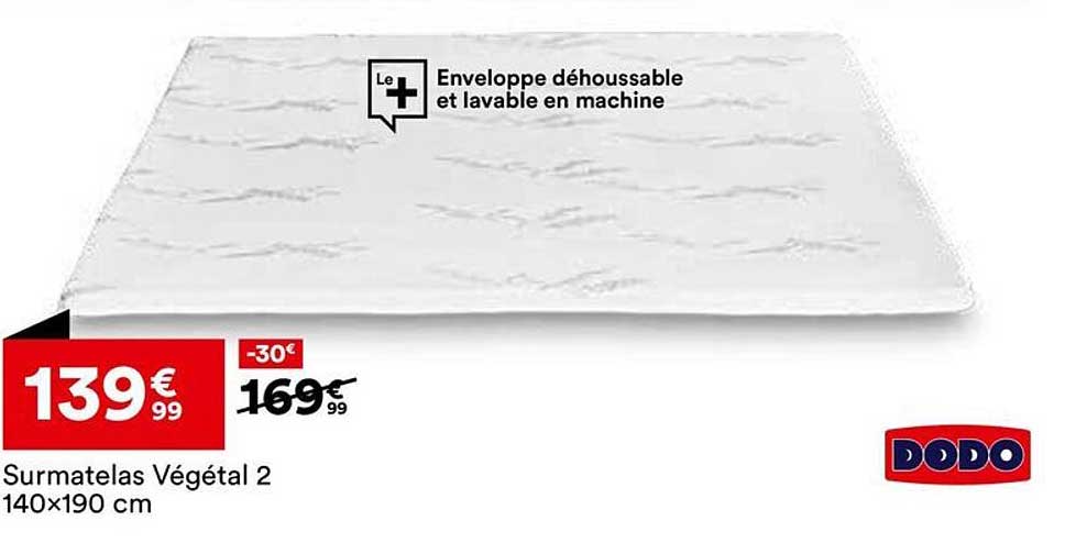 Surmatelas Végétal 2 140x190 cm