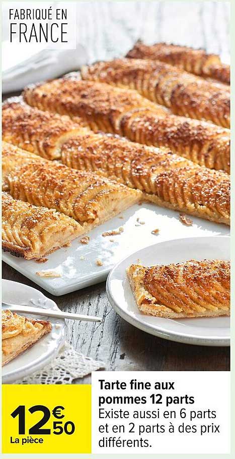 Tarte fine aux pommes 12 parts