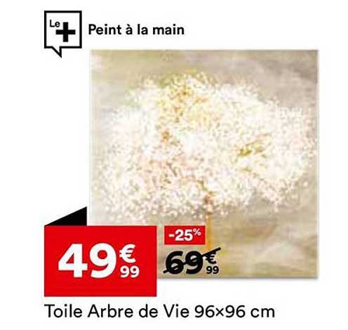 Toile Arbre de Vie 96×96 cm