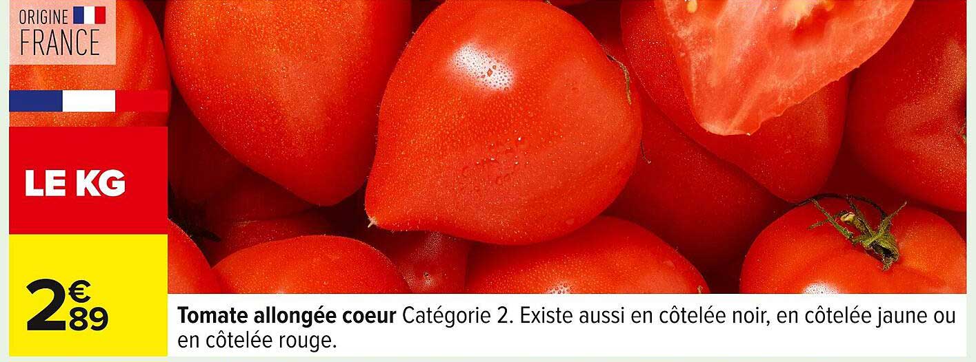 Tomate allongée coeur Catégorie 2