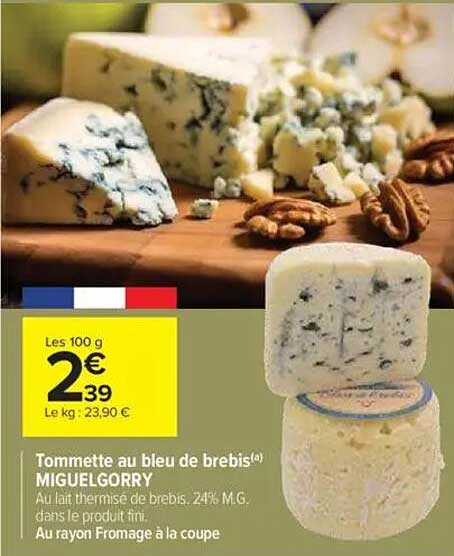 Tommette au bleu de brebis Miguelgorry