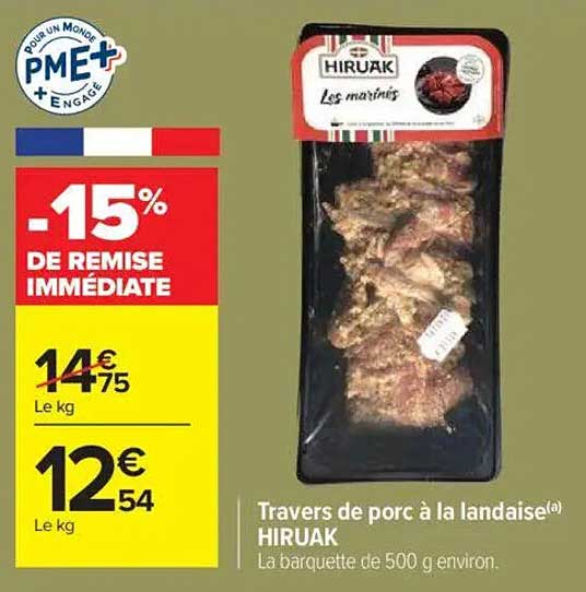 Travers de porc à la landaise HIRUAK