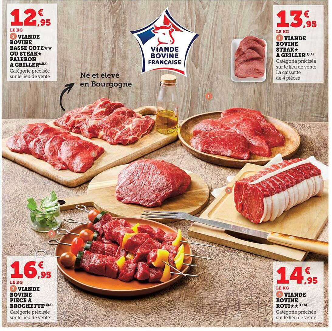 VIANDE BOVINE BASSE COTE★ ★ OU STEAK PALERON À GRILLER