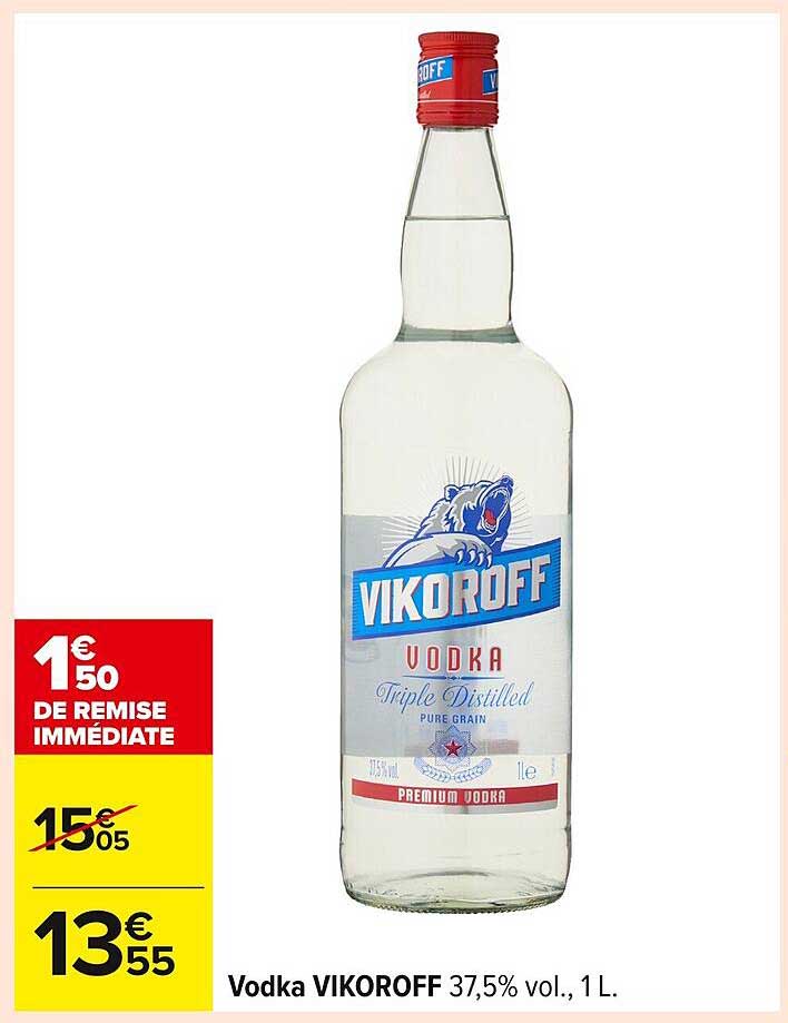 Vodka VIKOROFF 37,5% vol., 1 L.