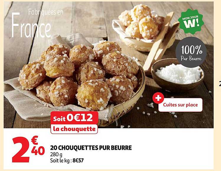 20 Chouquettes Pur Beurre