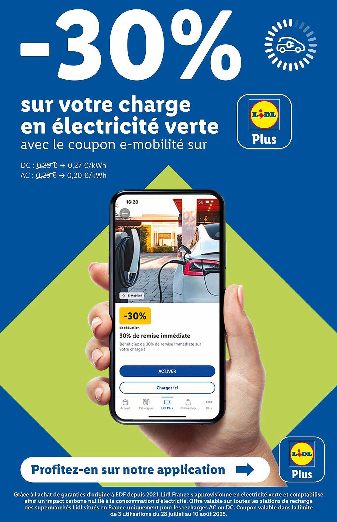 -30% sur votre charge en électricité verte