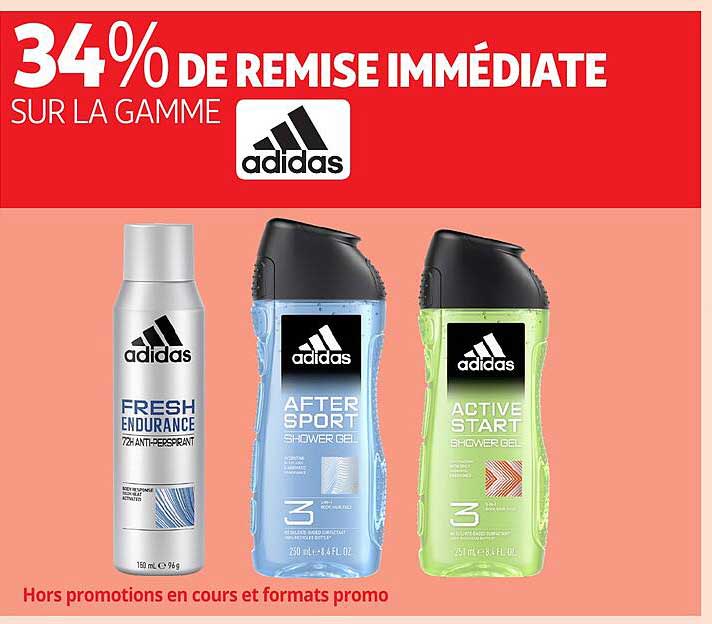 34% DE REMISE IMMÉDIATE SUR LA GAMME ADIDAS