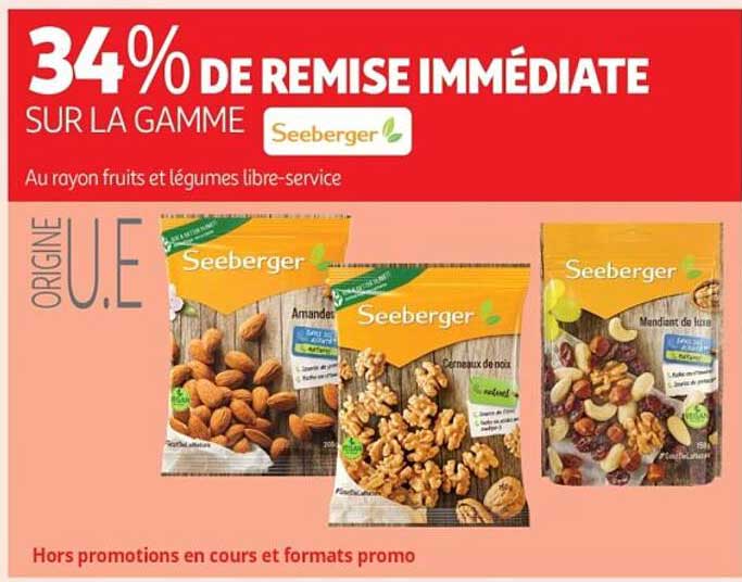 34% DE REMISE IMMEDIATE SUR LA GAMME Seeberger