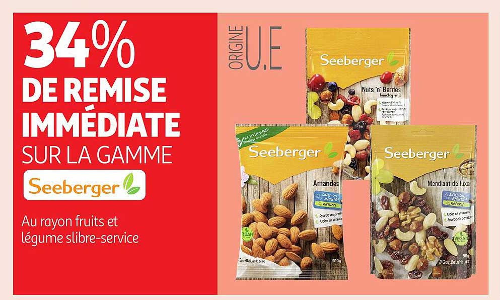 34% DE REMISE IMMEDIATE SUR LA GAMME Seeberger