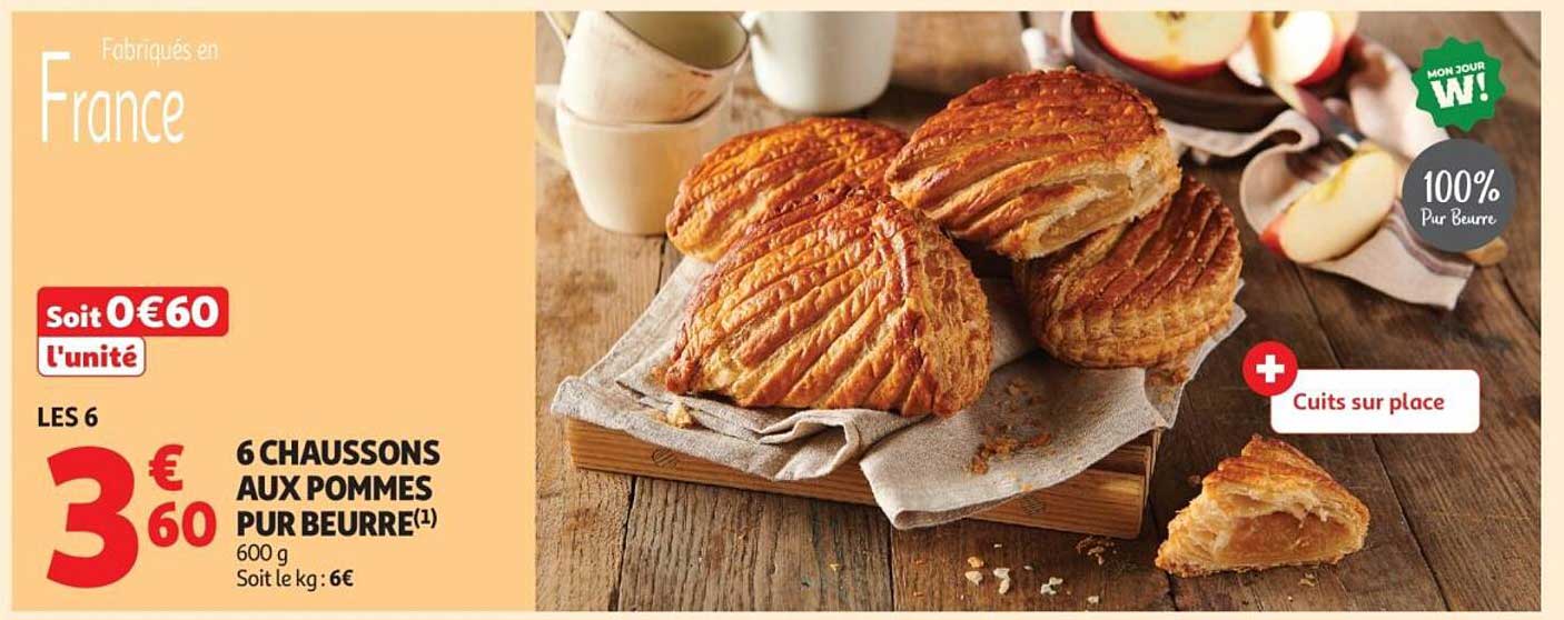 6 CHAUSSONS AUX POMMES PUR BEURRE