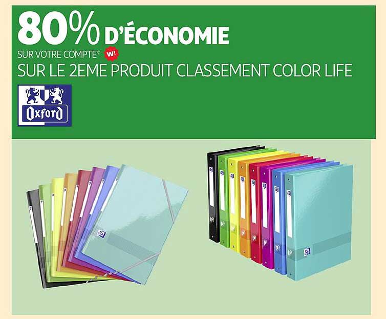 80% d'économie sur votre compte ! Sur le 2ème produit classement Color Life