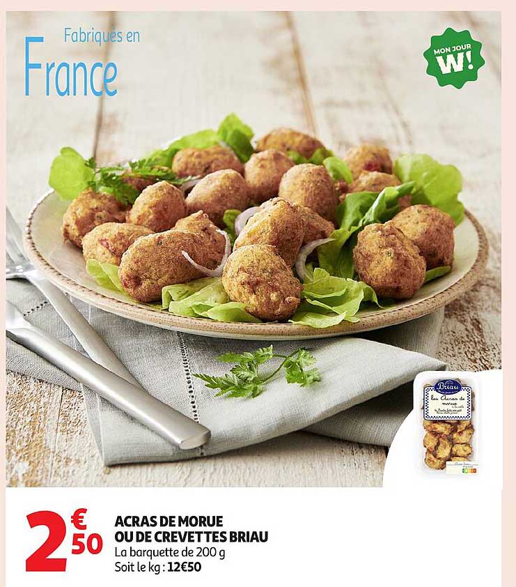 ACRAS DE MORUE OU DE CREVETTES BRIAU