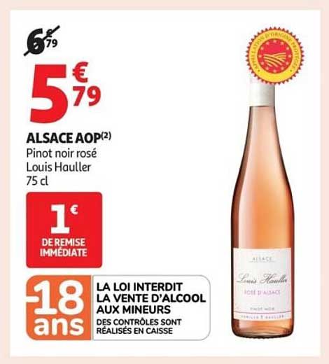 ALSACE AOP Pinot noir rosé Louis Hauller 75 cl