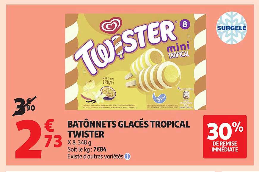 BATÔNETS GLACÉS TROPICAL TWISTER