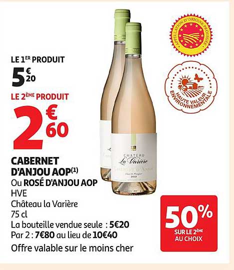 CABERNET D'ANJOU AOP Ou ROSÉ D'ANJOU AOP