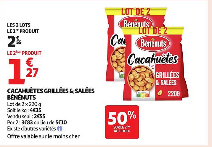 CACAHUÈTES GRILLÉES & SALÉES BÉNÉNUTS