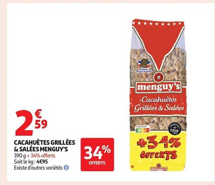 Cacahuètes Grillées & Salées Menguy's