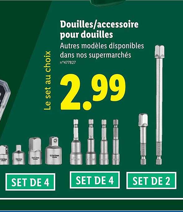 Douilles/accessoire pour douilles