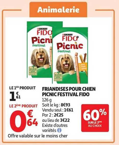 FRIANDISES POUR CHIEN PICNIC FESTIVAL FIDO