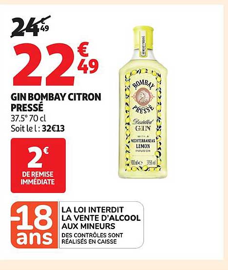 GIN BOMBAY CITRON PRESSÉ