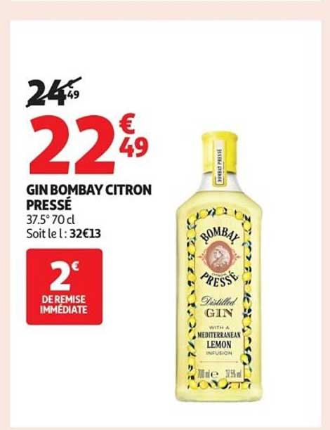 GIN BOMBAY CITRON PRESSÉ