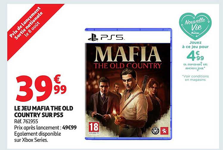 LE JEU MAFIA THE OLD COUNTRY SUR PS5