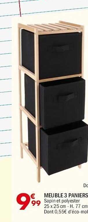 MEUBLE 3 PANIERS