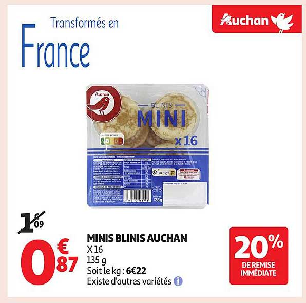 MINIS BLINIS AUCHAN X 16
