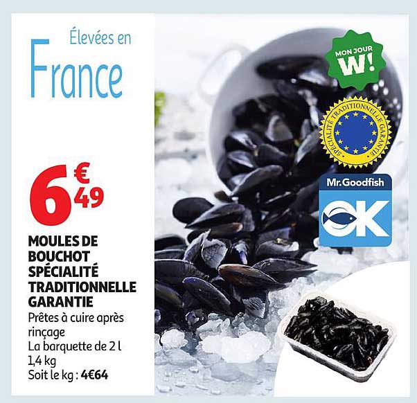 MOULLES DE BOUCHOT SPÉCIALITÉ TRADITIONNELLE GARANTIE