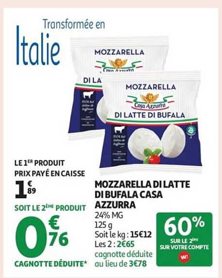 Mozzarella di latte di bufala Casa Azzurra