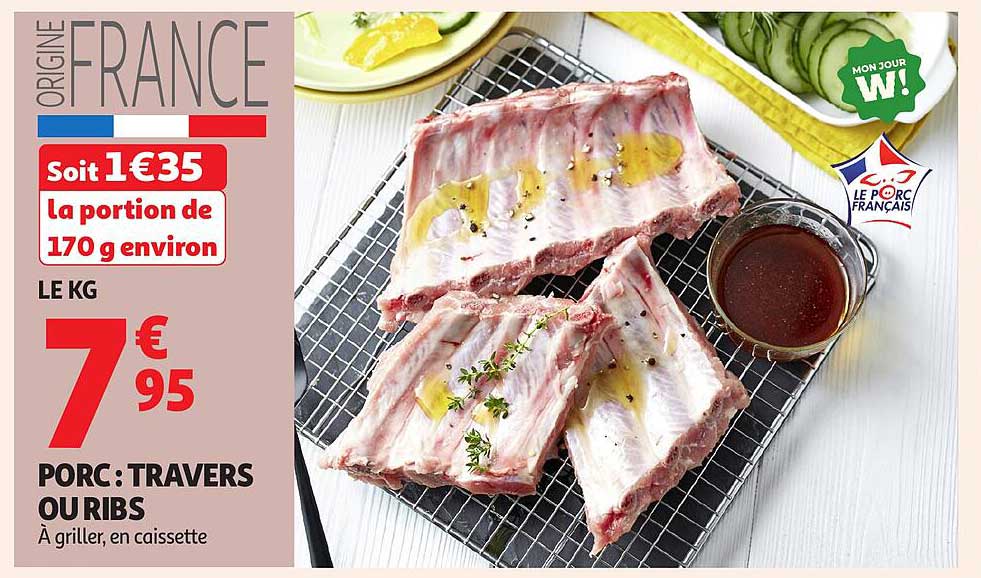 PORC : TRAVERS OU RIBS