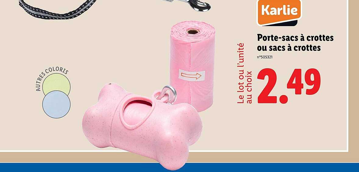 Porte-sacs à crottes ou sacs à crottes
