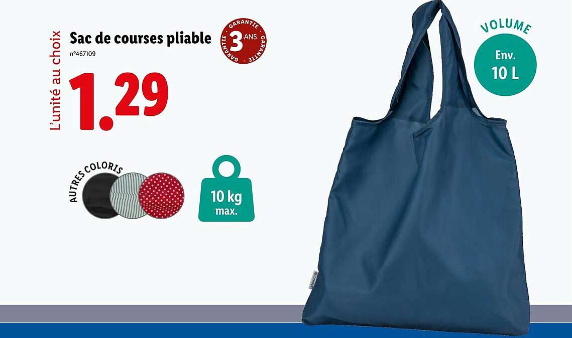 Sac de courses pliable