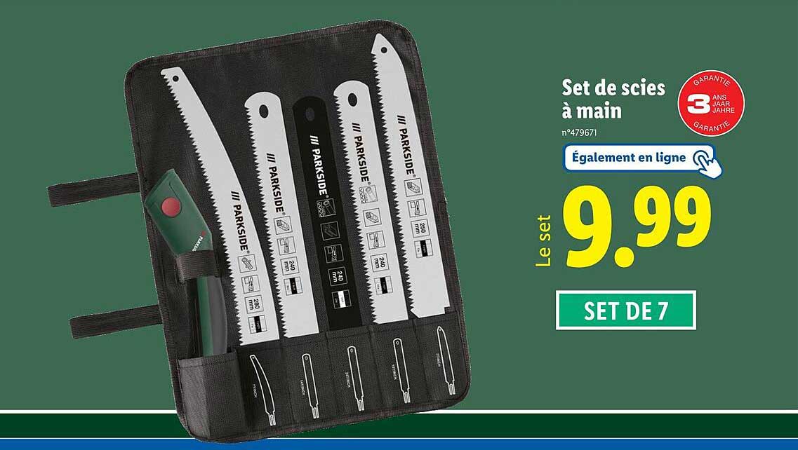 Set de scies à main
