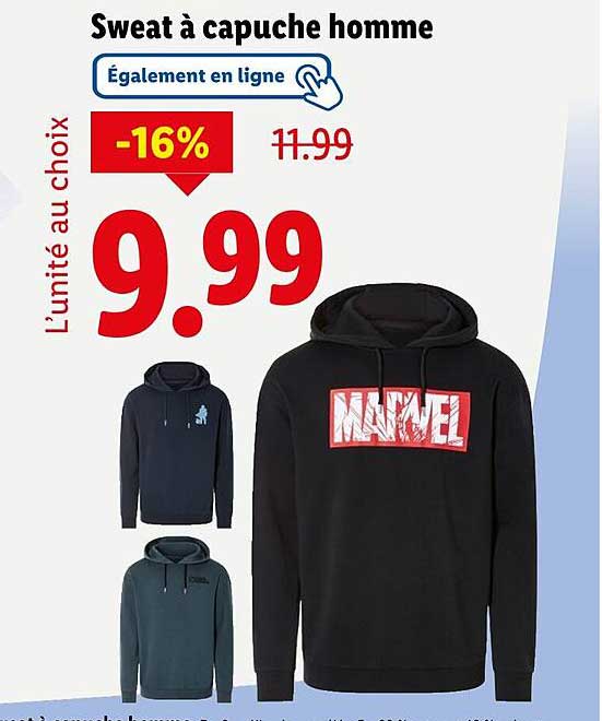 Sweat à capuche homme