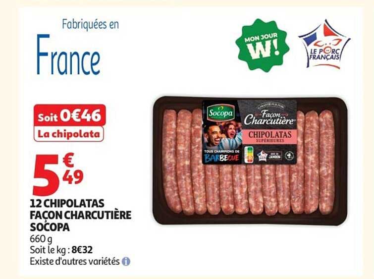 12 CHIPOLATAS FAÇON CHARCUTIÈRE SOCOPA