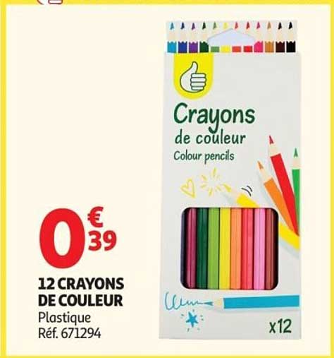 12 CRAYONS DE COULEUR