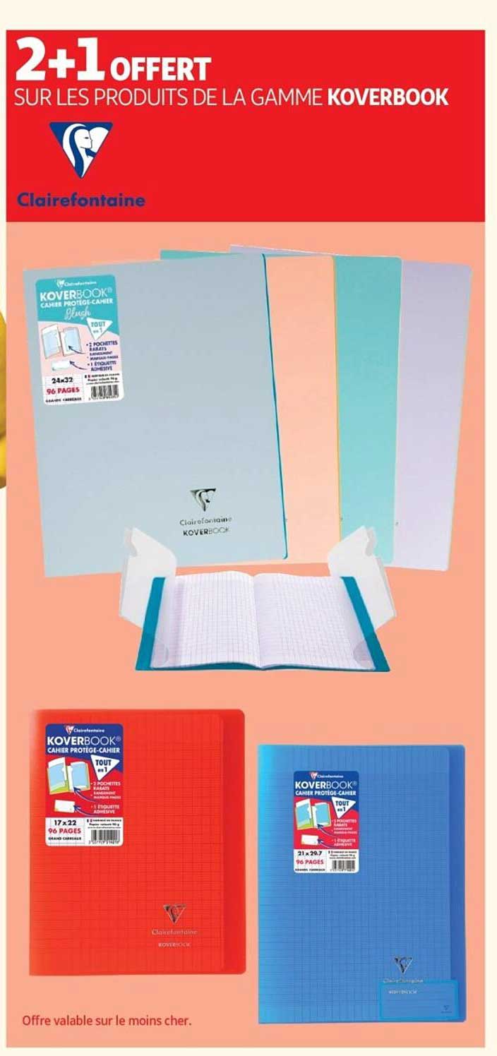2+1 OFFERT SUR LES PRODUITS DE LA GAMME KOVERBOOK