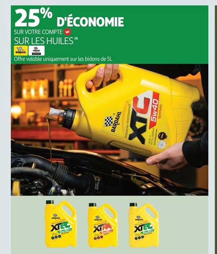 25% D'ÉCONOMIE SUR VOTRE COMPTE SUR LES HUILES