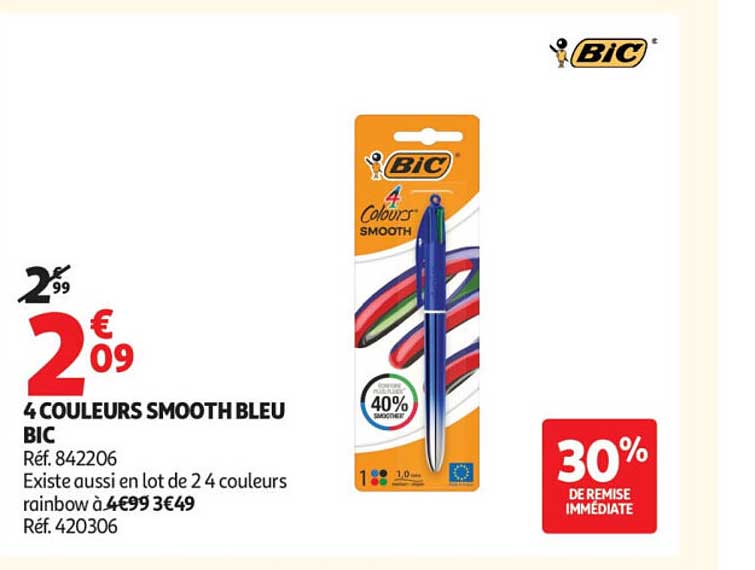 4 COULEURS SMOOTH BLEU BIC