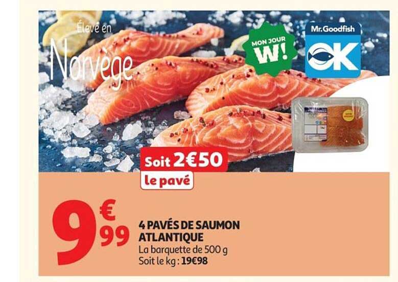 4 pavés de saumon atlantique