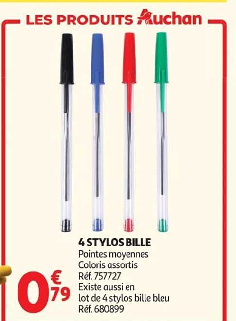 4 STYLOS BILLE