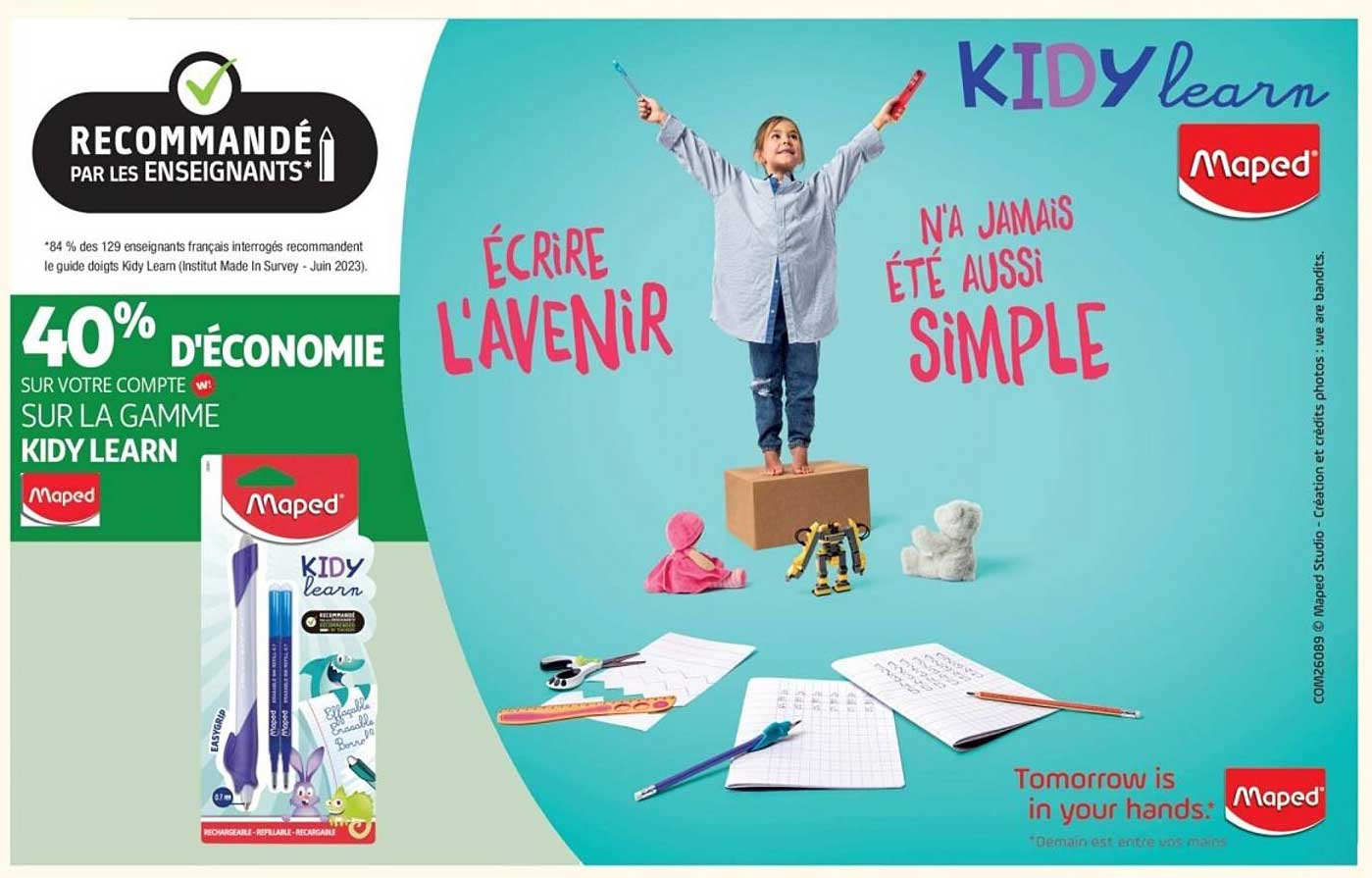 40% D'ÉCONOMIE SUR VOTRE COMPTE W SUR LA GAMME KIDY LEARN