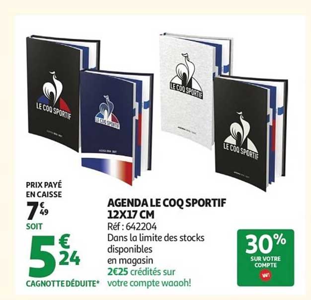 AGENDA LE COQ SPORTIF 12X17 CM