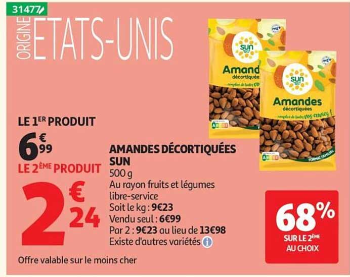 AMANDES DÉCORTIQUÉES SUN