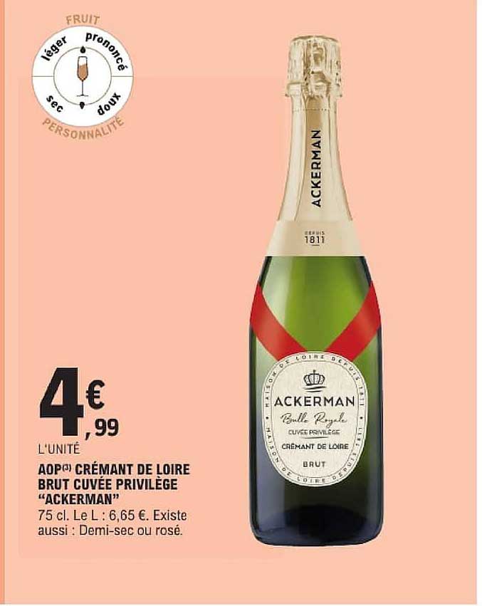 AOP(3) CRÉMANT DE LOIRE BRUT CUVÉE PRIVILÈGE “ACKERMAN”