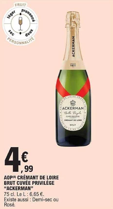AOP(4) CRÉMANT DE LOIRE BRUT CUVÉE PRIVILÈGE "ACKERMAN"