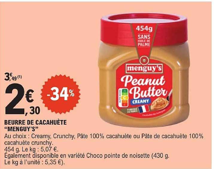 BEURRE DE CACAHUÈTE “MENGUY’S”
