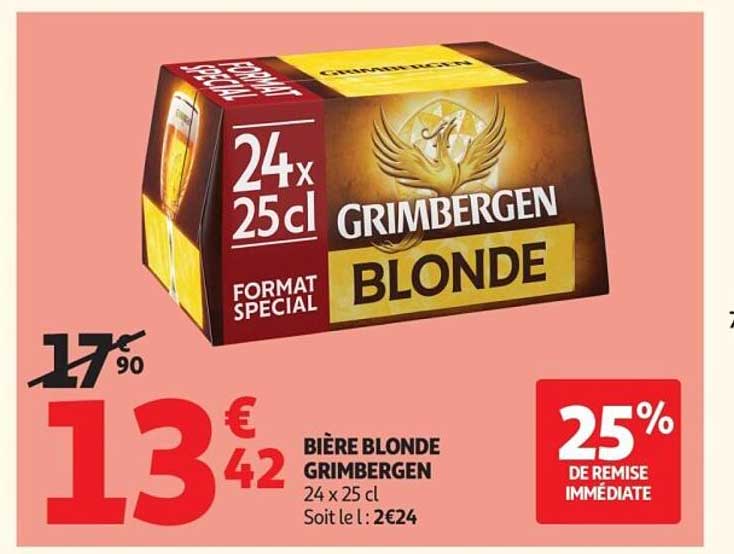 BIÈRE BLONDE GRIMBERGEN 24 x 25 cl